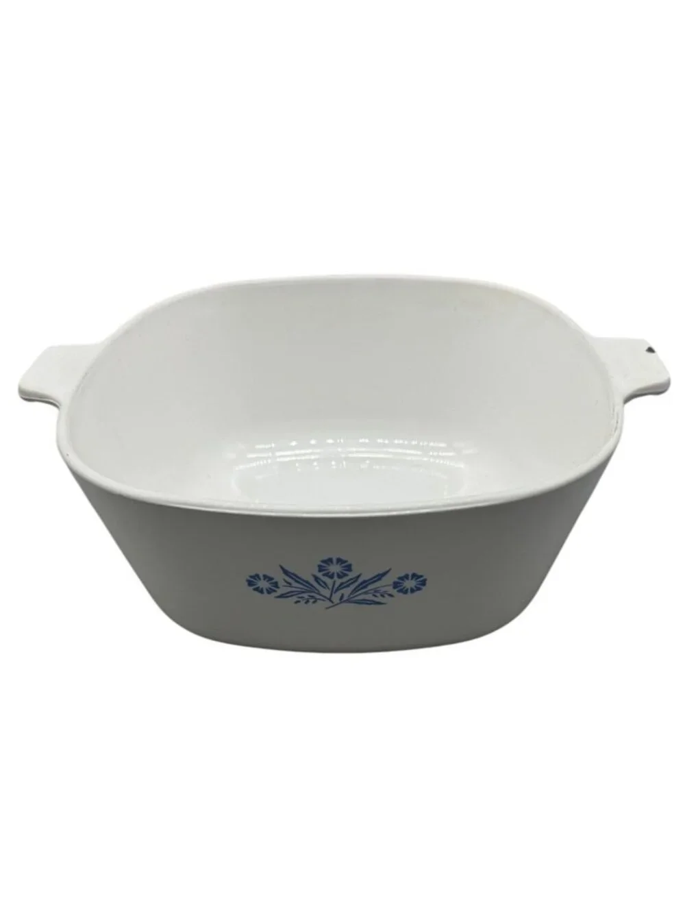 Corning Ware 2 1/2 Qt Casserole Dish Blue Cornflower Pattern Made In USA READ